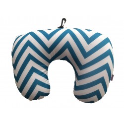 VIAGGI 2in1 Microbeads Convertible Travel Neck Pillow - White & Blue